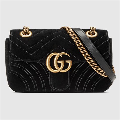 gucci marmont bag with handle|Gucci Marmont velvet mini bag.